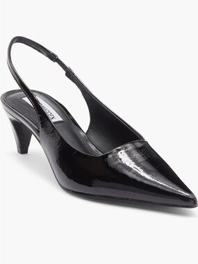 NEW Steve Madden Alynna Slingback Pump in Black Patent